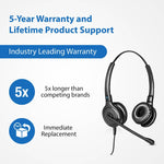 Leitner LH255 corded USB computer home office headset extra long warranty - product thumbnail