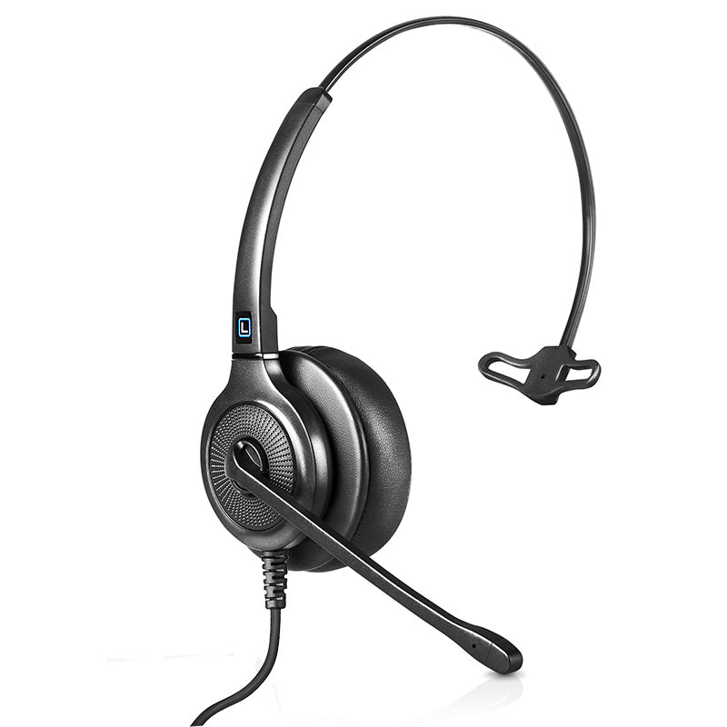 Leitner LH240 single-ear premium wired headset for phones and computers