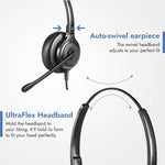 Leitner LH255XL large ear cushion call center headset ultra noise canceling microphone - product thumbnail