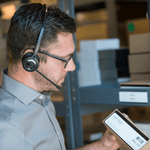Man wearing a Leitner LH270 Wireless Office Headset - product thumbnail