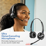 Leitner LH275 dual-ear phone and computer headset with ultra noise-canceling microphone - product thumbnail