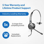 Leitner LH250 corded USB computer home office headset extra long warranty - product thumbnail