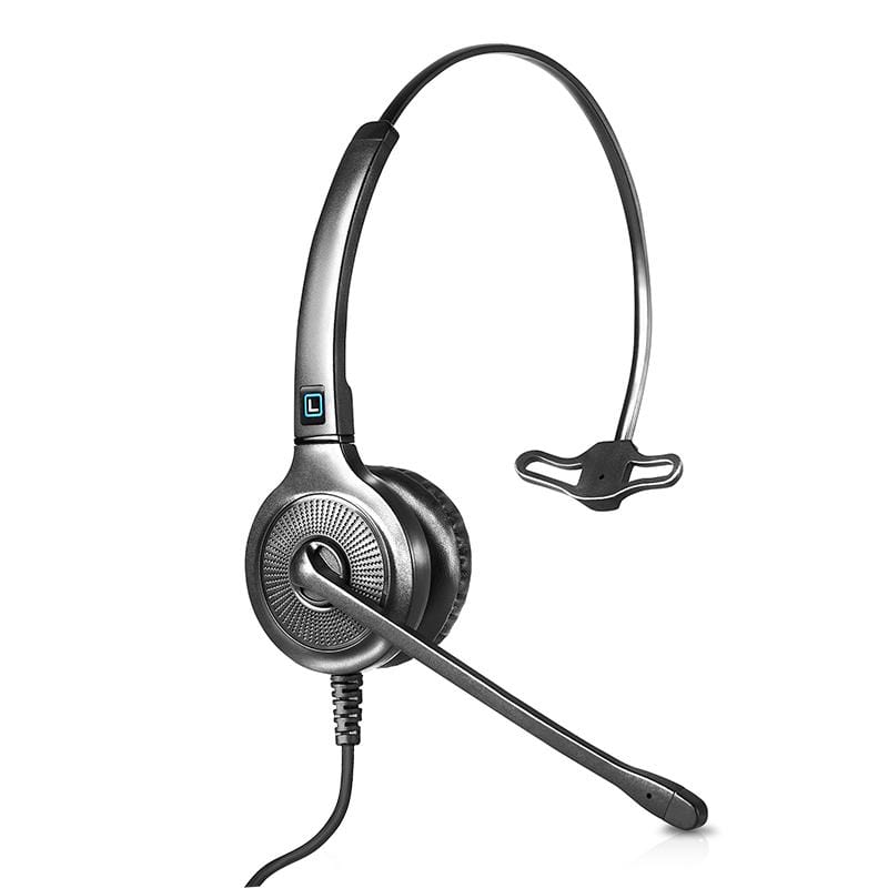 Leitner LH240 single-ear premium wired headset for phones and computers