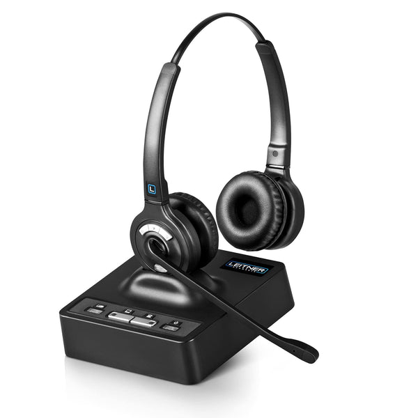Leitner LH275 dual-ear wireless office headset for call centers and offices